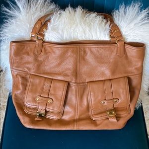 Cute Ralph Lauren Brown Leather Tote Bag
